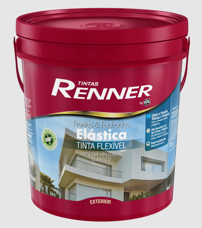 Tinta Renner Acríico Semi Brilho Frentes e Fachdas Elástica 18 Litros Branco